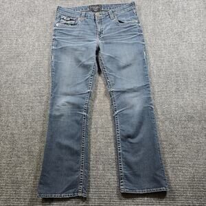 Big Star Jeans Women's 31x30 Blue Miki Distressed Studded